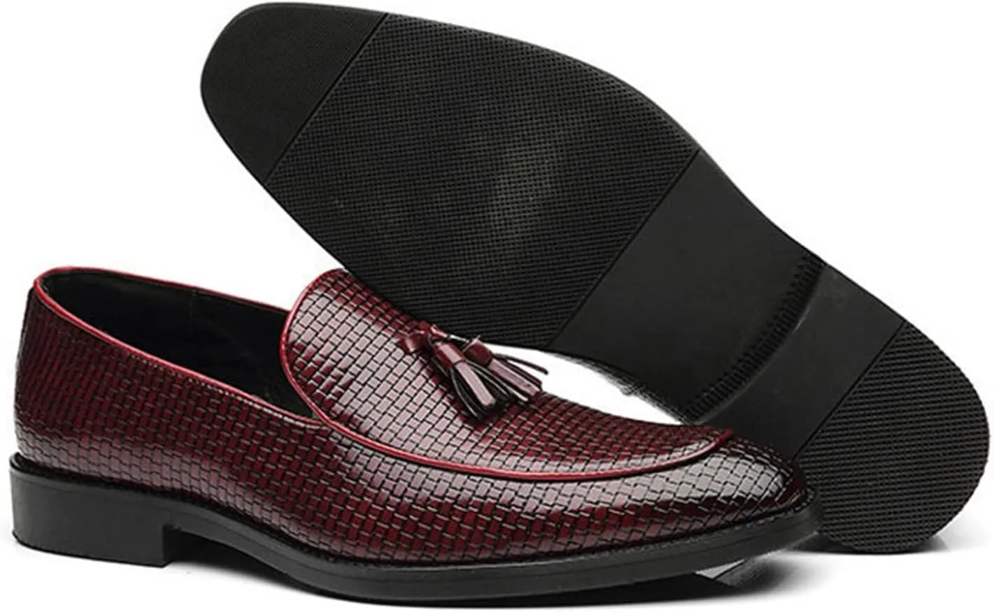 Mens Tassel Loafers Shoes Formal Fashionable Stylish Dress Shoes Slip On Casual Shoes for Business Wedding Wear