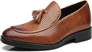 Mens Tassel Loafers Shoes Formal Fashionable Stylish Dress Shoes Slip On Casual Shoes for Business Wedding Wear