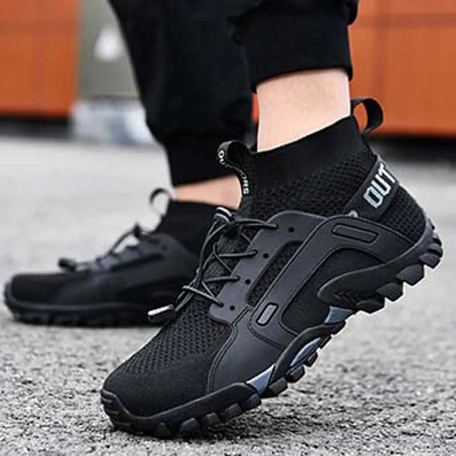 Mens Womens Mid Athletic wate Shoes Knitted Mesh Mens Quick Dry Swimming Shoes Beach Diving Hiking Sailing Travel Water Hiking Shoes Breathable Anti-Slip Wearable Amphibious