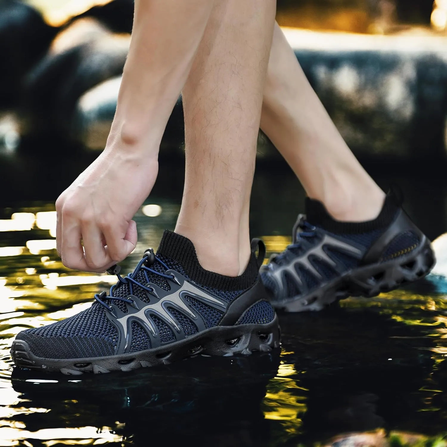 Mens Womens Water Shoes Quick Drying Aqua Beach Shoes Water Hiking Shoes Lightweight Water Sports Shoes for Swimming Fishing Kayaking