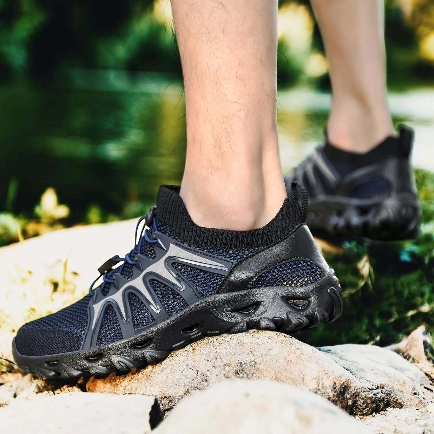 Mens Womens Water Shoes Quick Drying Aqua Beach Shoes Water Hiking Shoes Lightweight Water Sports Shoes for Swimming Fishing Kayaking