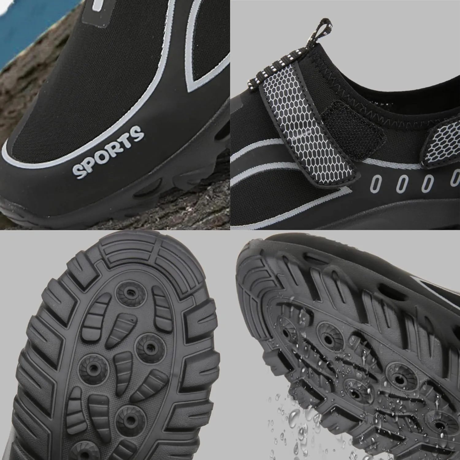 Mens Womens Water Shoes Quick Drying Aqua Beach Shoes Water Hiking Shoes Lightweight Water Sports Shoes for Swimming Fishing Kayaking