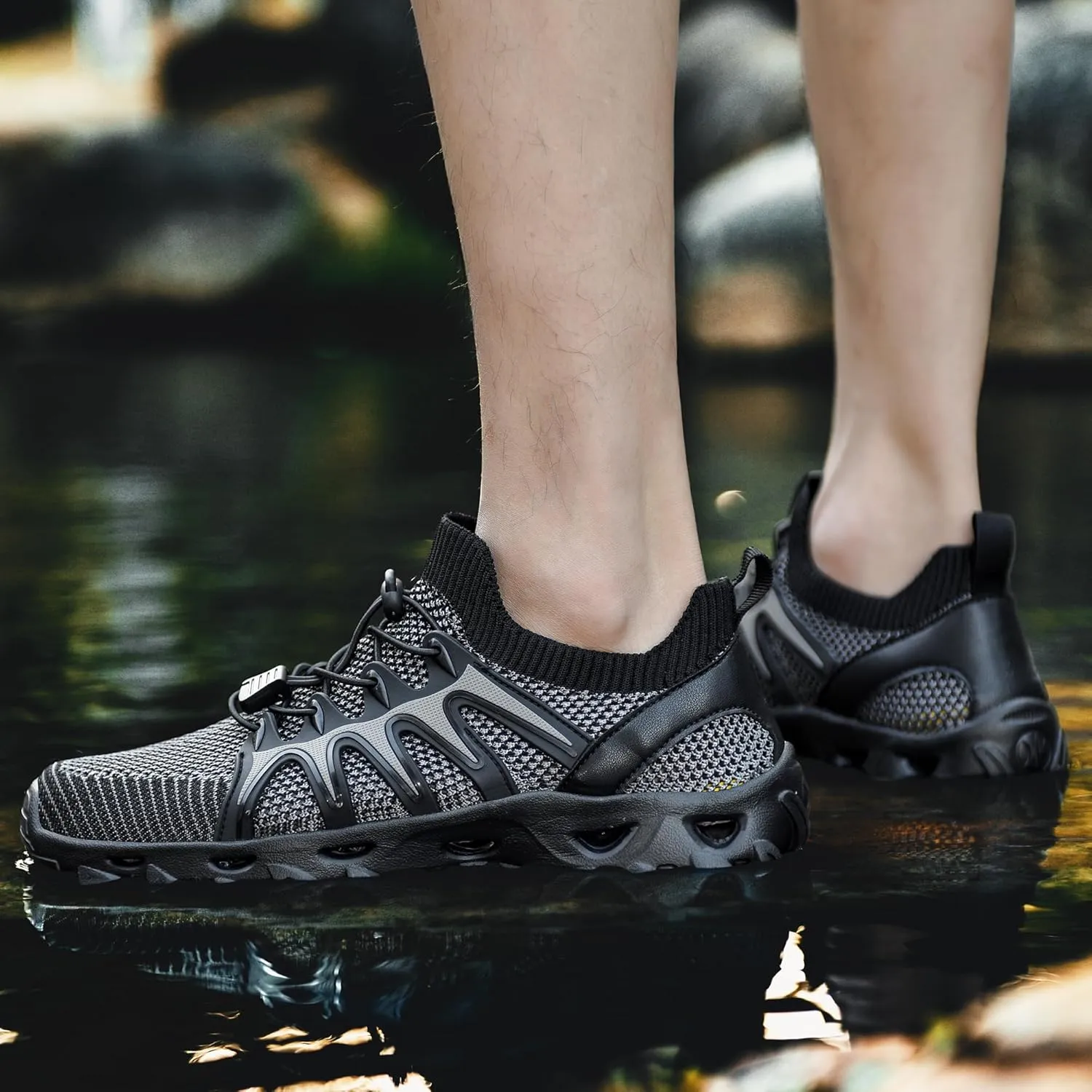 Mens Womens Water Shoes Quick Drying Aqua Beach Shoes Water Hiking Shoes Lightweight Water Sports Shoes for Swimming Fishing Kayaking