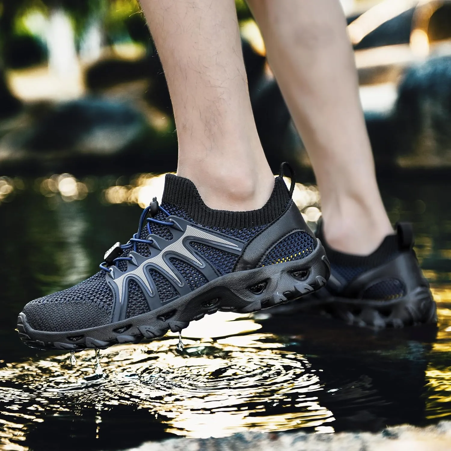 Mens Womens Water Shoes Quick Drying Aqua Beach Shoes Water Hiking Shoes Lightweight Water Sports Shoes for Swimming Fishing Kayaking