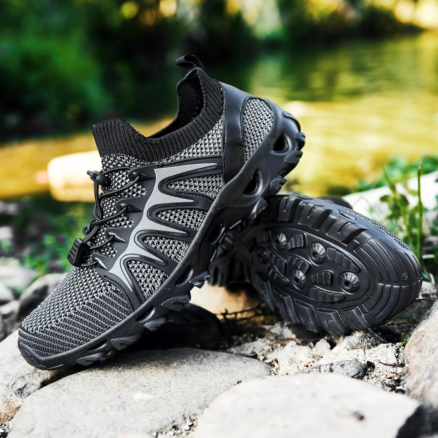 Mens Womens Water Shoes Quick Drying Aqua Beach Shoes Water Hiking Shoes Lightweight Water Sports Shoes for Swimming Fishing Kayaking