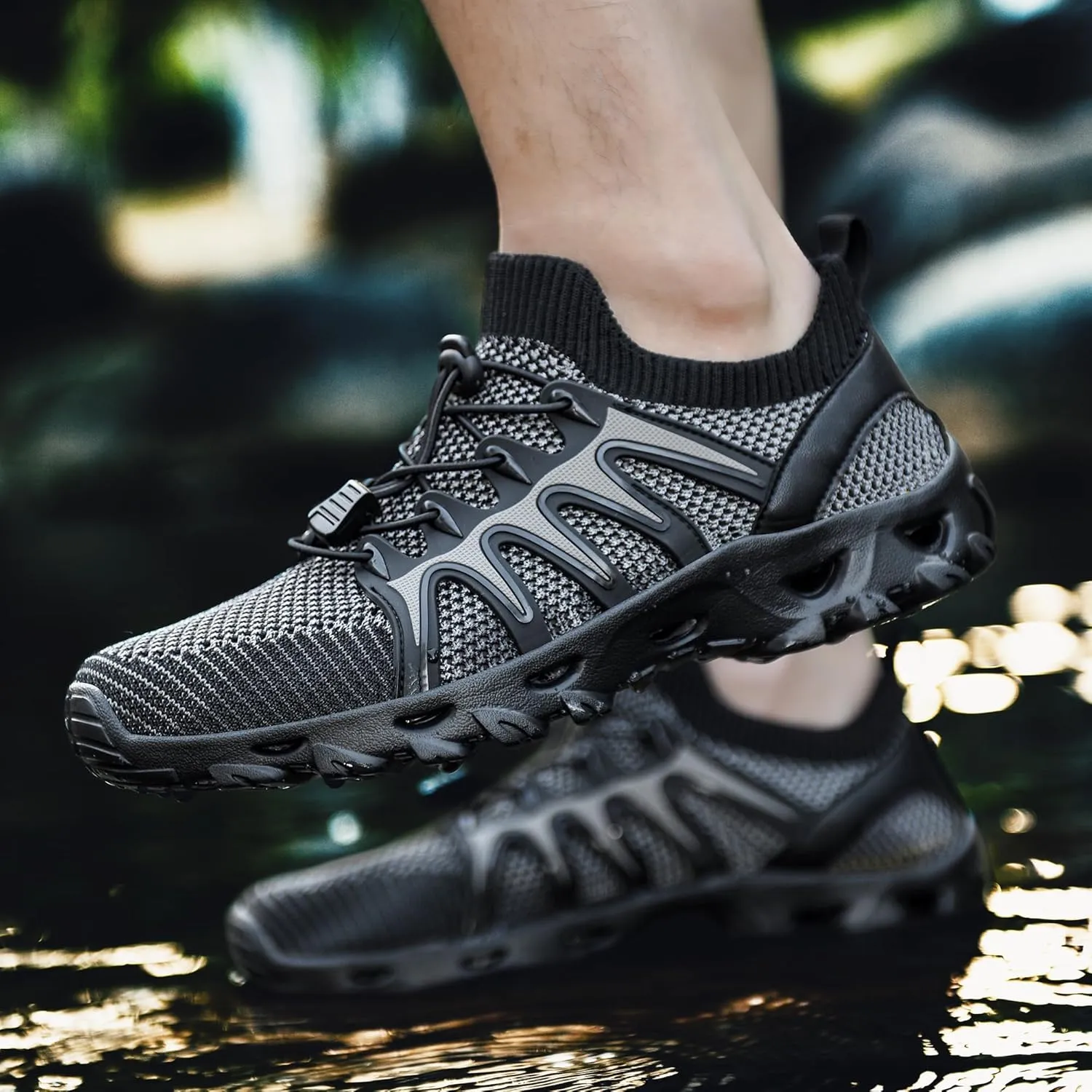 Mens Womens Water Shoes Quick Drying Aqua Beach Shoes Water Hiking Shoes Lightweight Water Sports Shoes for Swimming Fishing Kayaking