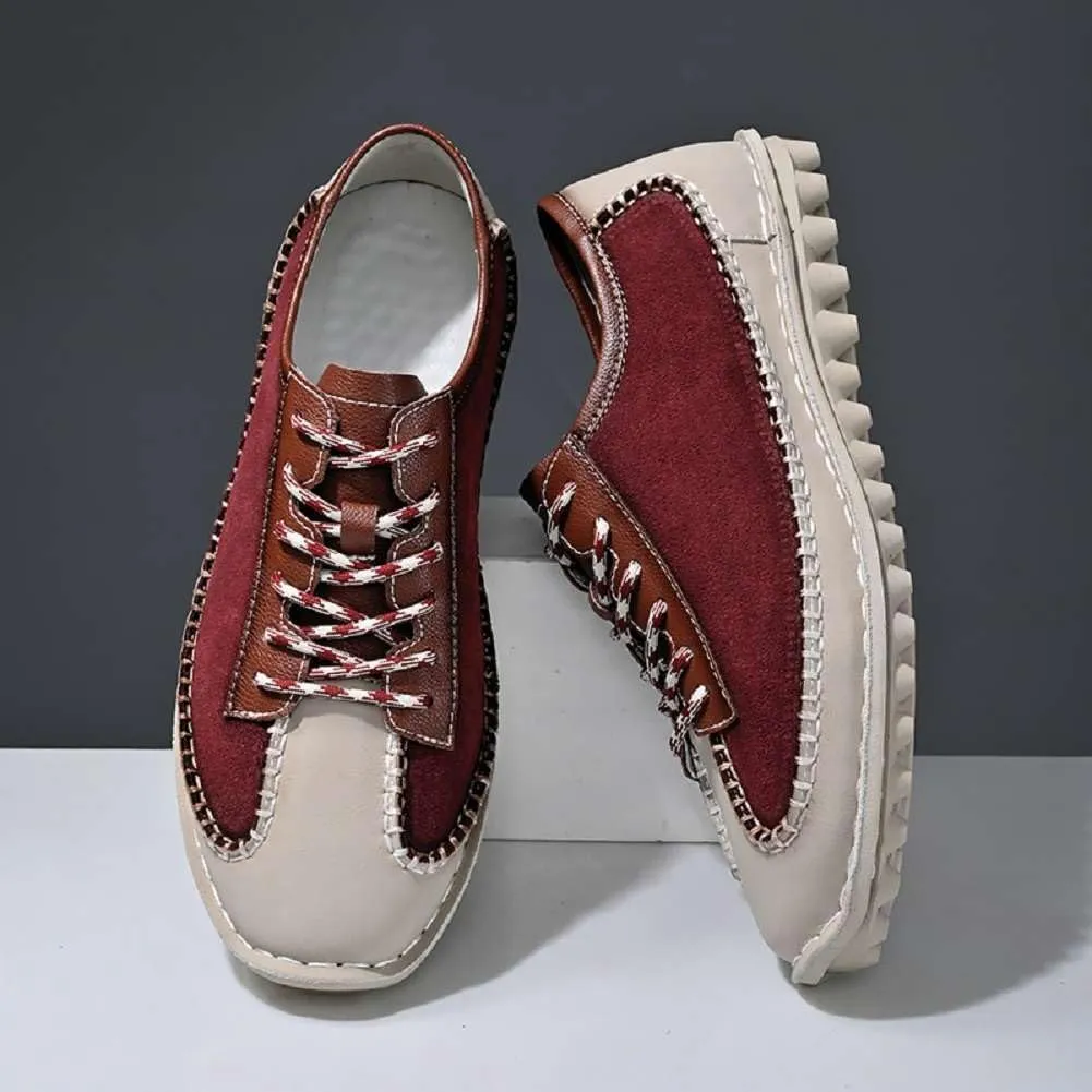mitvr Men's Fashion Loafers Outdoor Walking Driving Shoes Comfort Casual Lace Up Sneakers