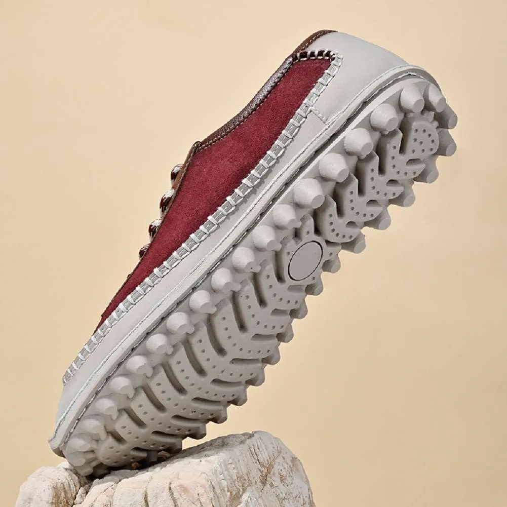 mitvr Men's Fashion Loafers Outdoor Walking Driving Shoes Comfort Casual Lace Up Sneakers