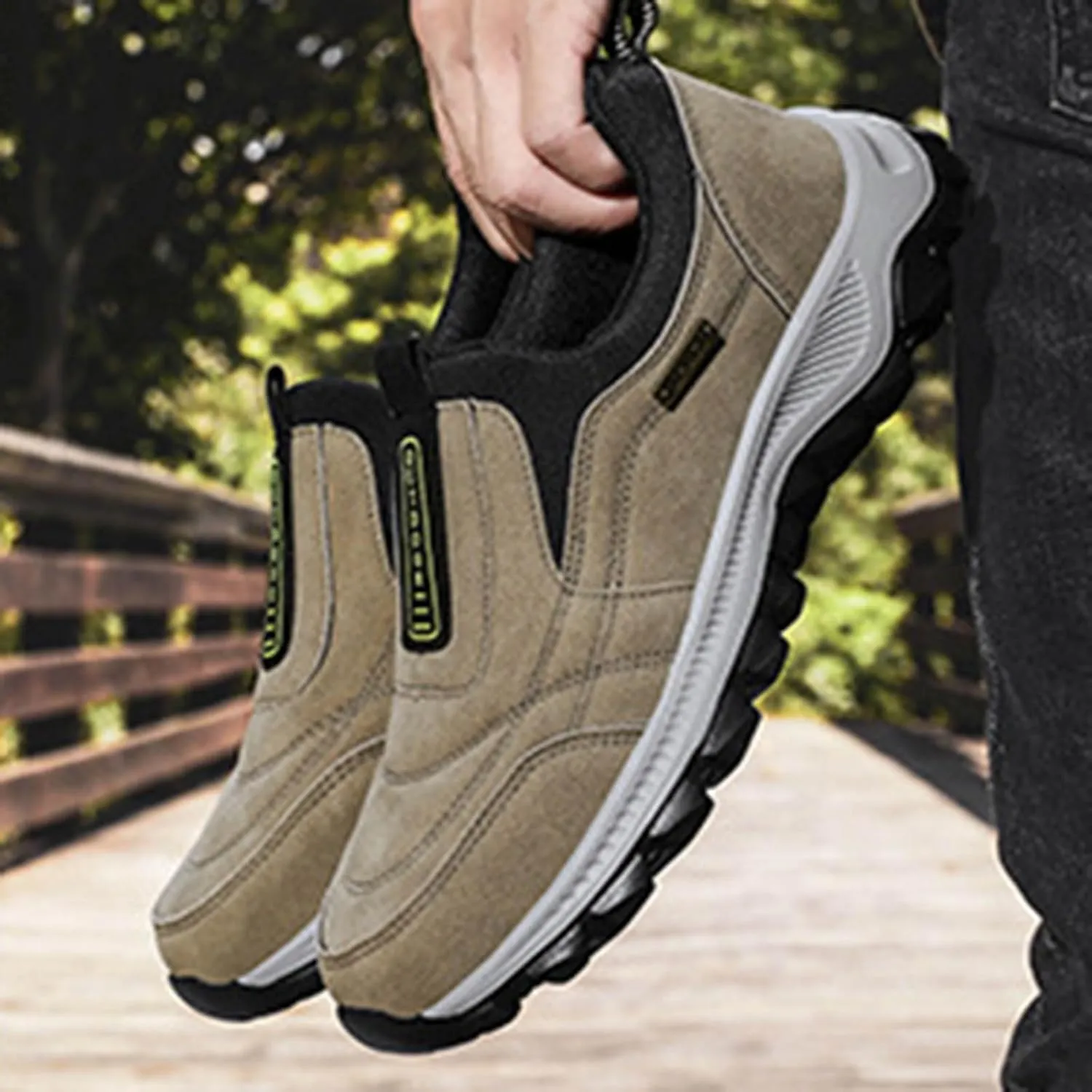 Orthopedic Hiking Shoes Men Waterproof Work Shoes Breathable Outdoor Walking Shoes Casual Non Slip Shoes