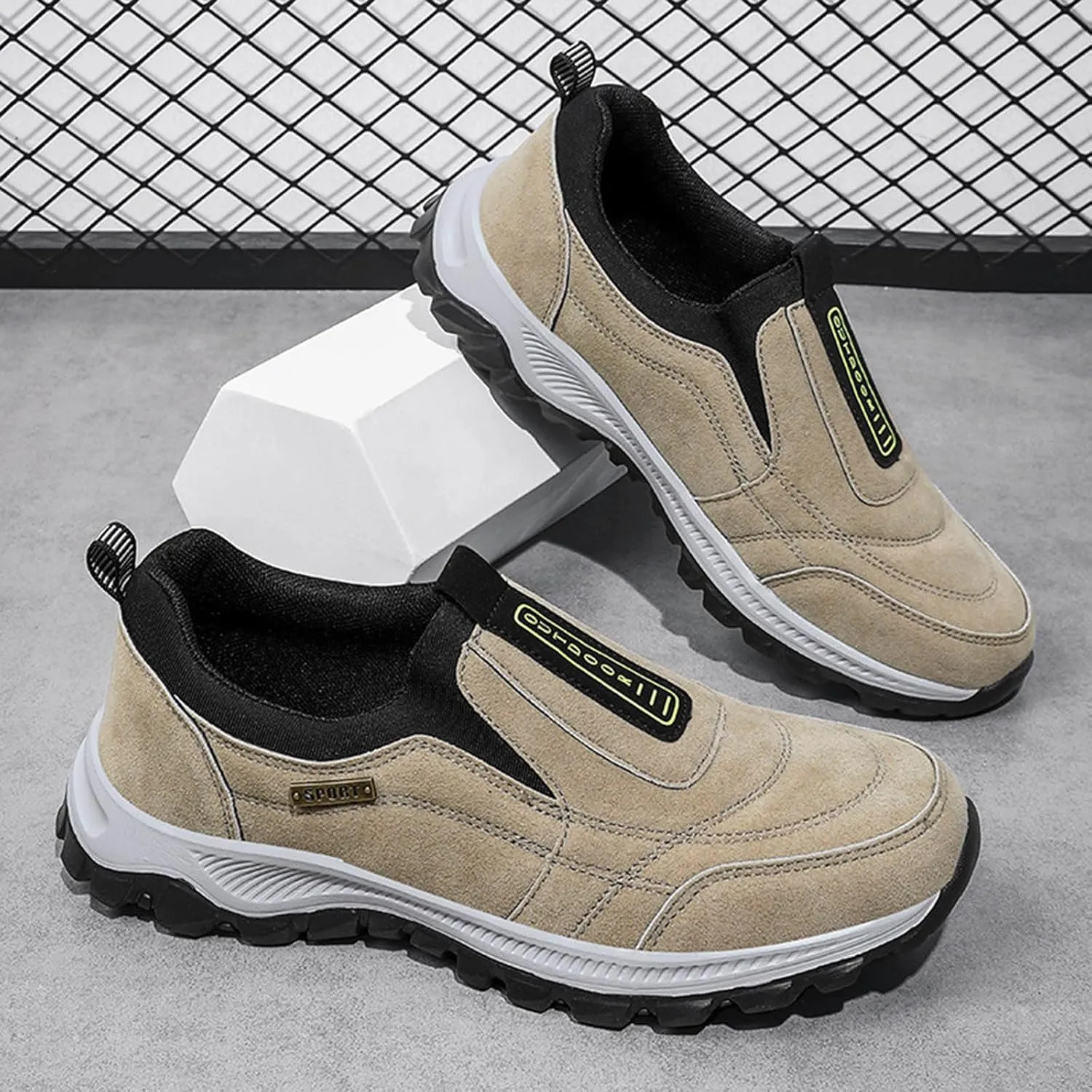 Orthopedic Hiking Shoes Men Waterproof Work Shoes Breathable Outdoor Walking Shoes Casual Non Slip Shoes