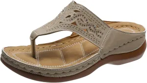 Orthopedic Sandals for Women 2025 Orthotic Cushion Flip Flops Women's Recovery Walking Sandal for Woman with Arch Support Summer Comfortable Slip On Flip Flops for Womans Wedge Shoes