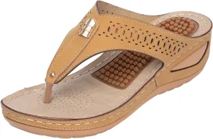 Orthopedic Sandals for Women Arch Support Flip Flops Wide Width Platform Wedge Beach Sandal for Woman Hollow Comfortable Boho Dressy Summer 2025 Cute