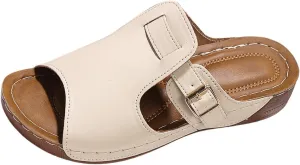 Orthopedic Sandals for Women Dressy Casual Walking Sandals Comfortable Lightweight Slippers Comfort Vacation Flats Summer Beach Sandal Outdoor Indoor Slippers with Arch Support