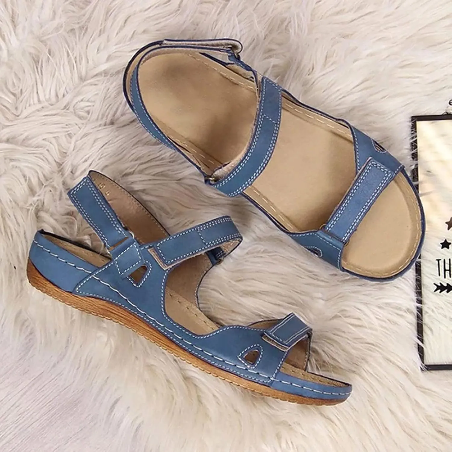 Orthopedic Sandals for Women Wide Width Flip Flops Beach Wedge Womens Wedge Sandal Comfortable Closed Toe Arch Support Womans Slides Orthopedic Shoes Summer Dressy Dressy Orthotic Shoe