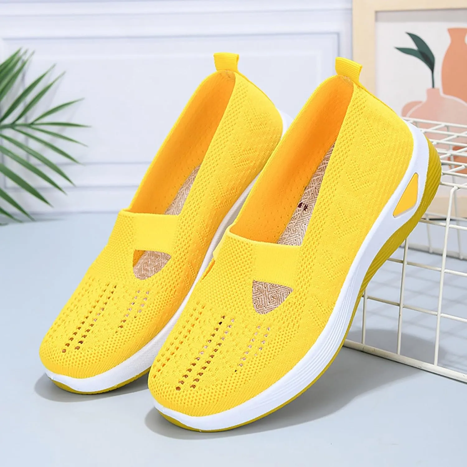 Orthopedic Shoes for Women Breathable Soft Slip On Running Shoes for Women Lether Shoes Dressy Casual Dress Sneakers Waterproof Tennis Shoe Trainers Shoe
