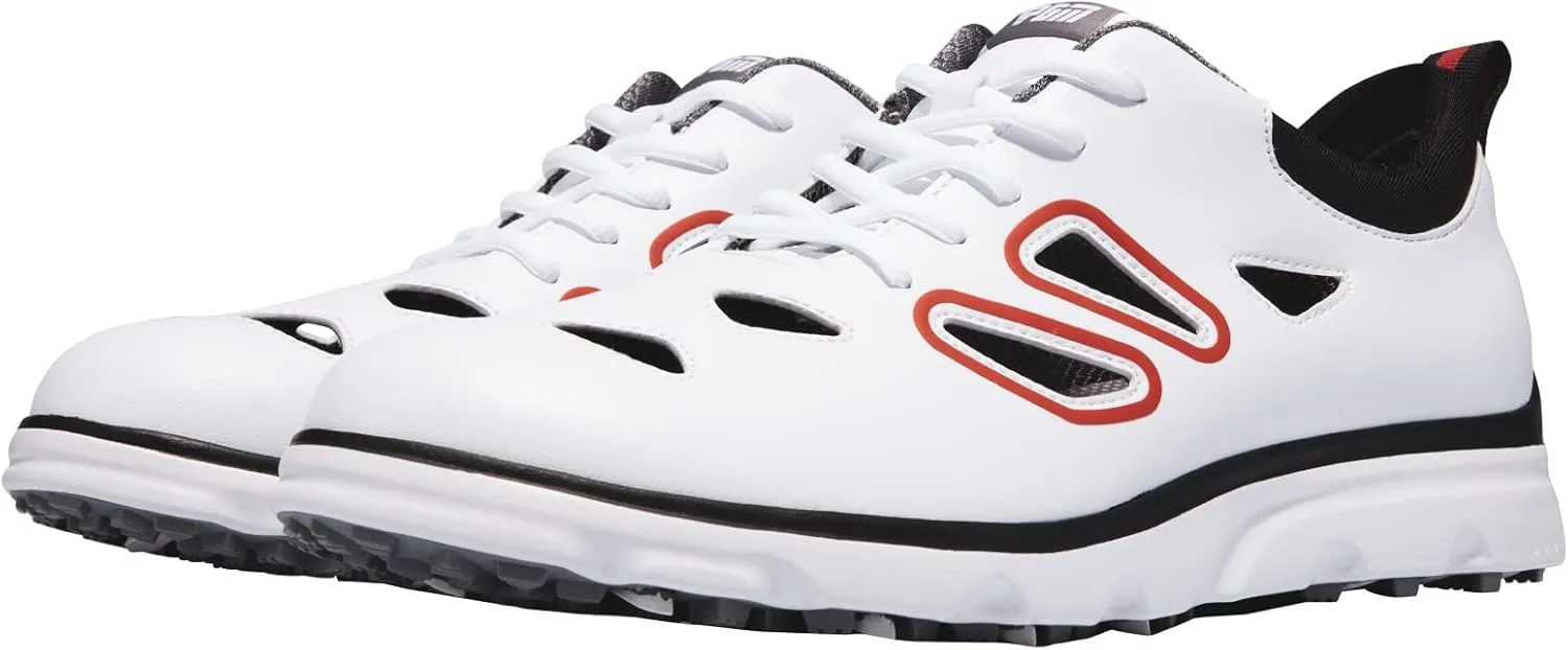 PGM Golf Shoes Mens - Summer Breathable Mens Golf Shoes Spiked - Golf Training Sport Sneakers Anti Slip Walking Footwears Outdoor