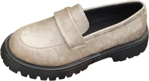 Platform Loafers for Women Hands Free Slip-on Cushioned Footbed Low Top Classic Casual Boat Shoes Ladies Jogging Tennis Sneakers Breathable Comfy Lightweight Walking Shoe for Daily Wear