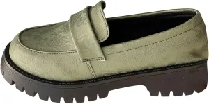 Platform Loafers for Women Hands Free Slip-on Cushioned Footbed Low Top Classic Casual Boat Shoes Ladies Jogging Tennis Sneakers Breathable Comfy Lightweight Walking Shoe for Daily Wear