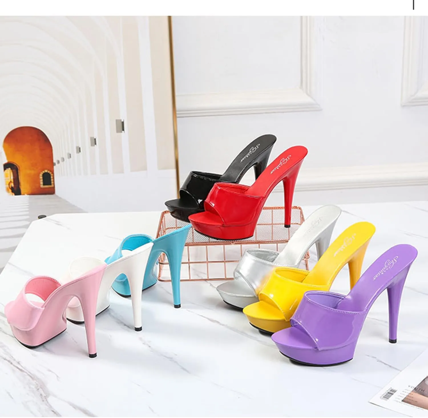Platform Stilettos Sandals Sexy High Heels for Women Open Toe Shoes Heels