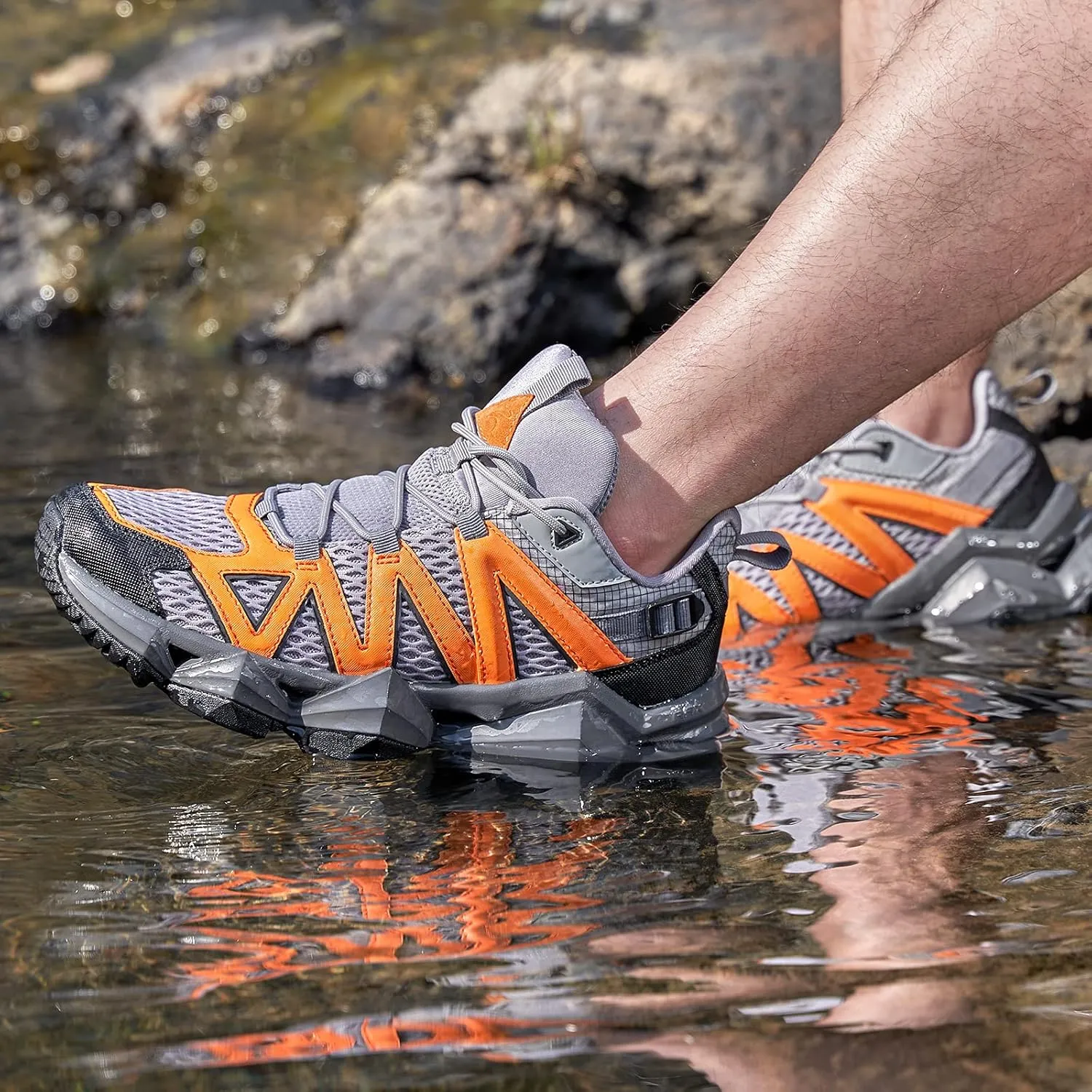 RAX Men's Water Shoes Quick-Dry Aqua Water Hiking Shoes