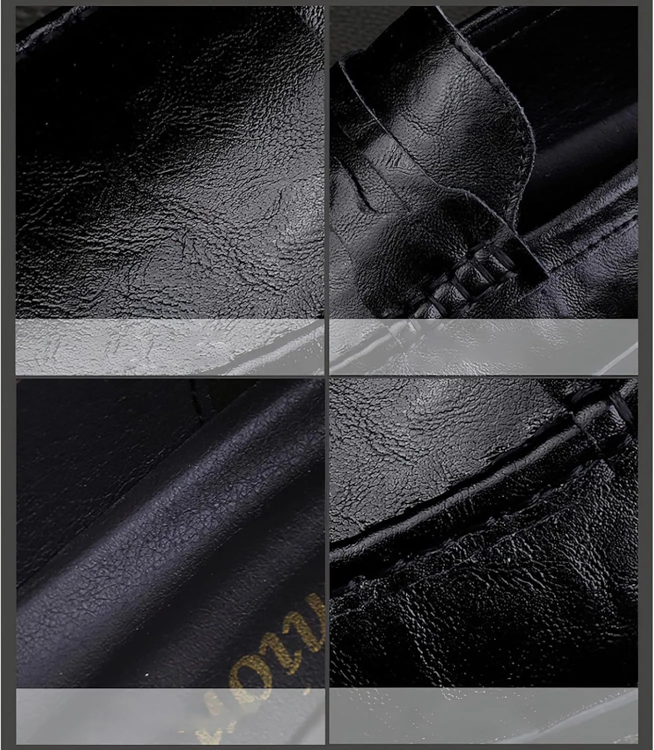rismart Loafer Flats Men Leather Slip on Driving Shoes Casual Slipper