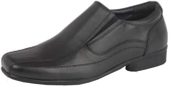 Roamers Childrens/Boys Leather Twin Gusset School Shoes