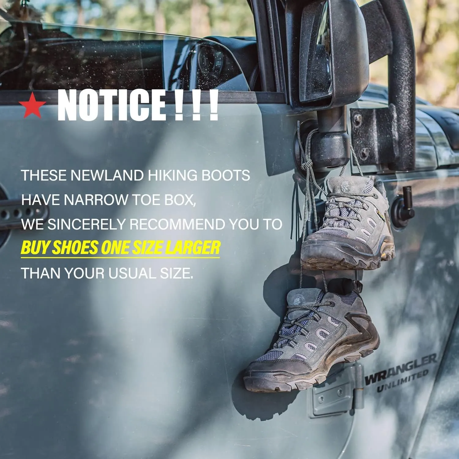 ROCKROOSTER Newland Waterproof Hiking Boots for Men, 4" & 6" Suede Leather Trekking Boots, Anti-Fatigue Outdoor Shoes, Ankle Support, Non-Slip, Comfortable, Shock Absorption KS55