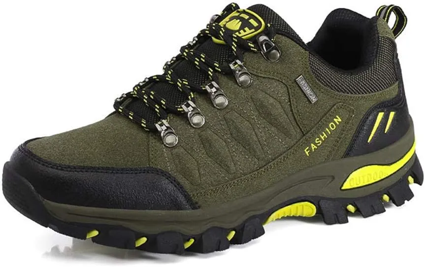 Rojeam Women Men Mountain Trekking Boots Lace-up Hiking Boots Walking Trainers Shoes for Outdoor Sports