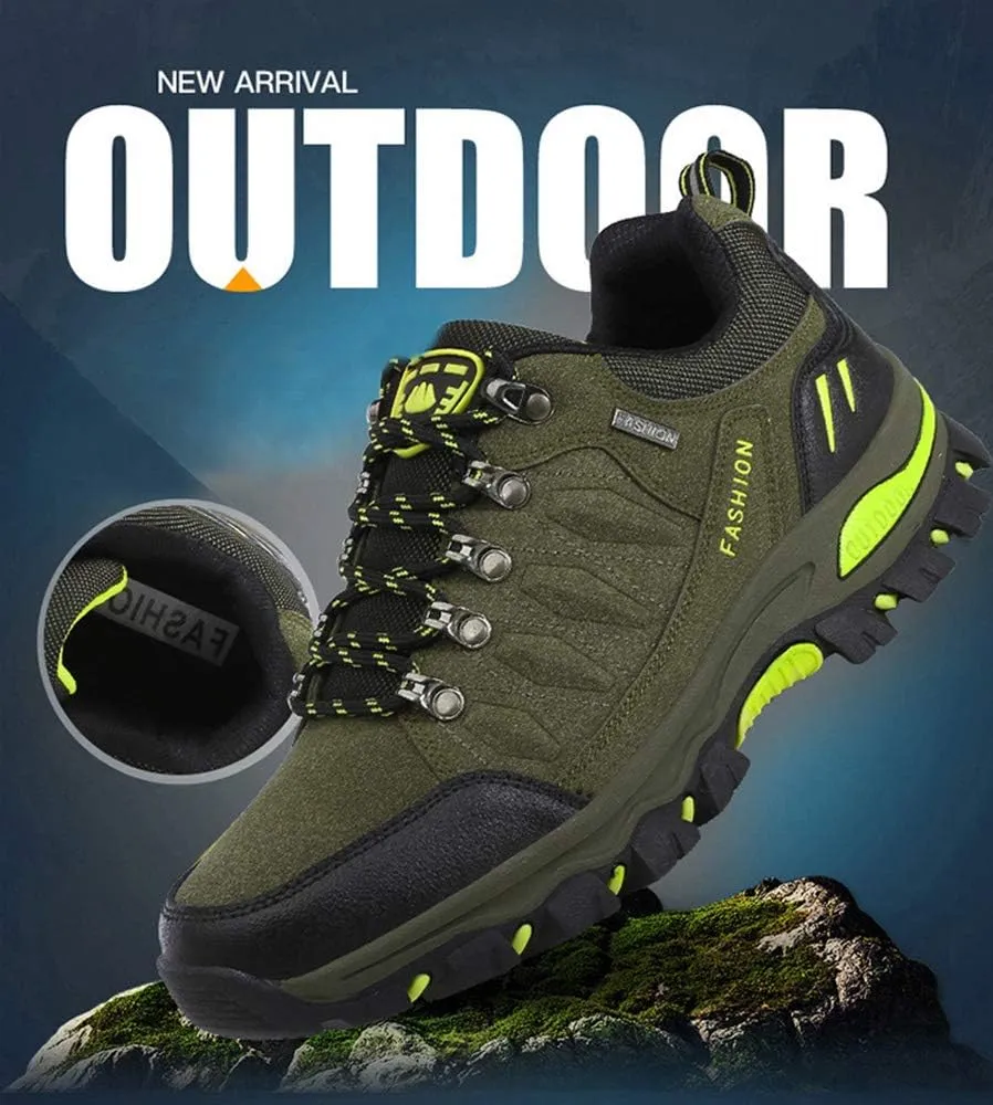 Rojeam Women Men Mountain Trekking Boots Lace-up Hiking Boots Walking Trainers Shoes for Outdoor Sports