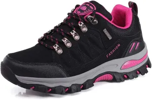 Rojeam Women Men Mountain Trekking Boots Lace-up Hiking Boots Walking Trainers Shoes for Outdoor Sports