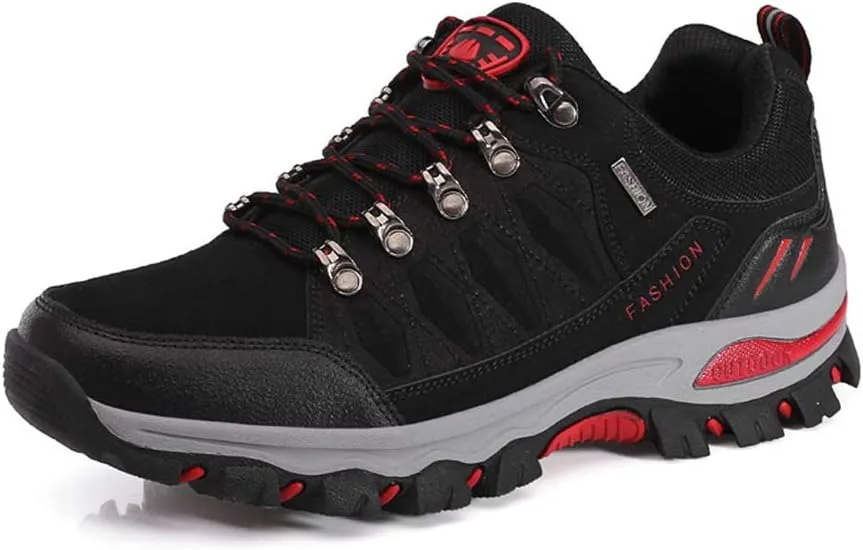 Rojeam Women Men Mountain Trekking Boots Lace-up Hiking Boots Walking Trainers Shoes for Outdoor Sports