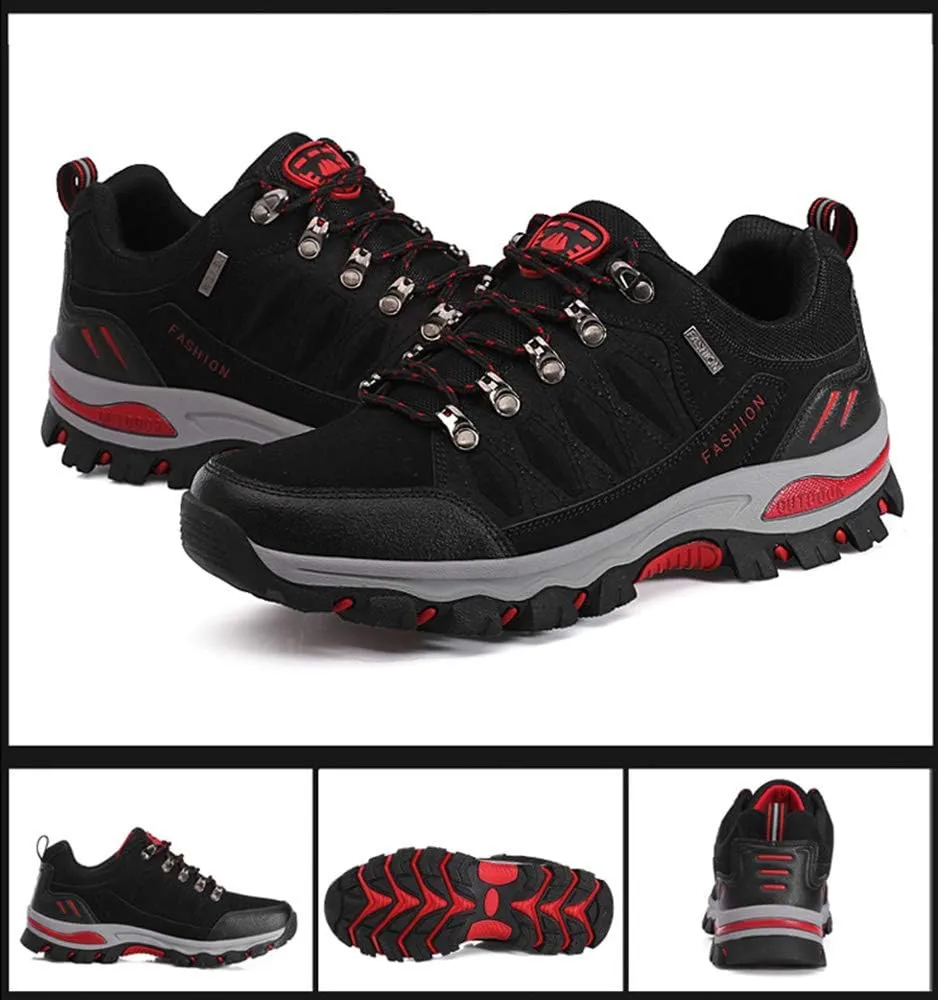 Rojeam Women Men Mountain Trekking Boots Lace-up Hiking Boots Walking Trainers Shoes for Outdoor Sports