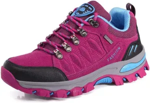 Rojeam Women Men Mountain Trekking Boots Lace-up Hiking Boots Walking Trainers Shoes for Outdoor Sports