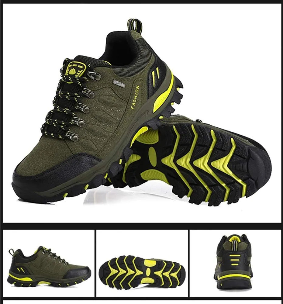 Rojeam Women Men Mountain Trekking Boots Lace-up Hiking Boots Walking Trainers Shoes for Outdoor Sports