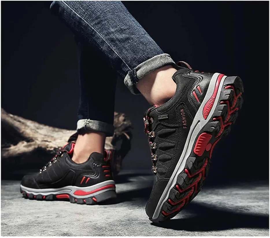 Rojeam Women Men Mountain Trekking Boots Lace-up Hiking Boots Walking Trainers Shoes for Outdoor Sports