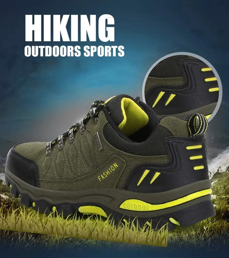 Rojeam Women Men Mountain Trekking Boots Lace-up Hiking Boots Walking Trainers Shoes for Outdoor Sports