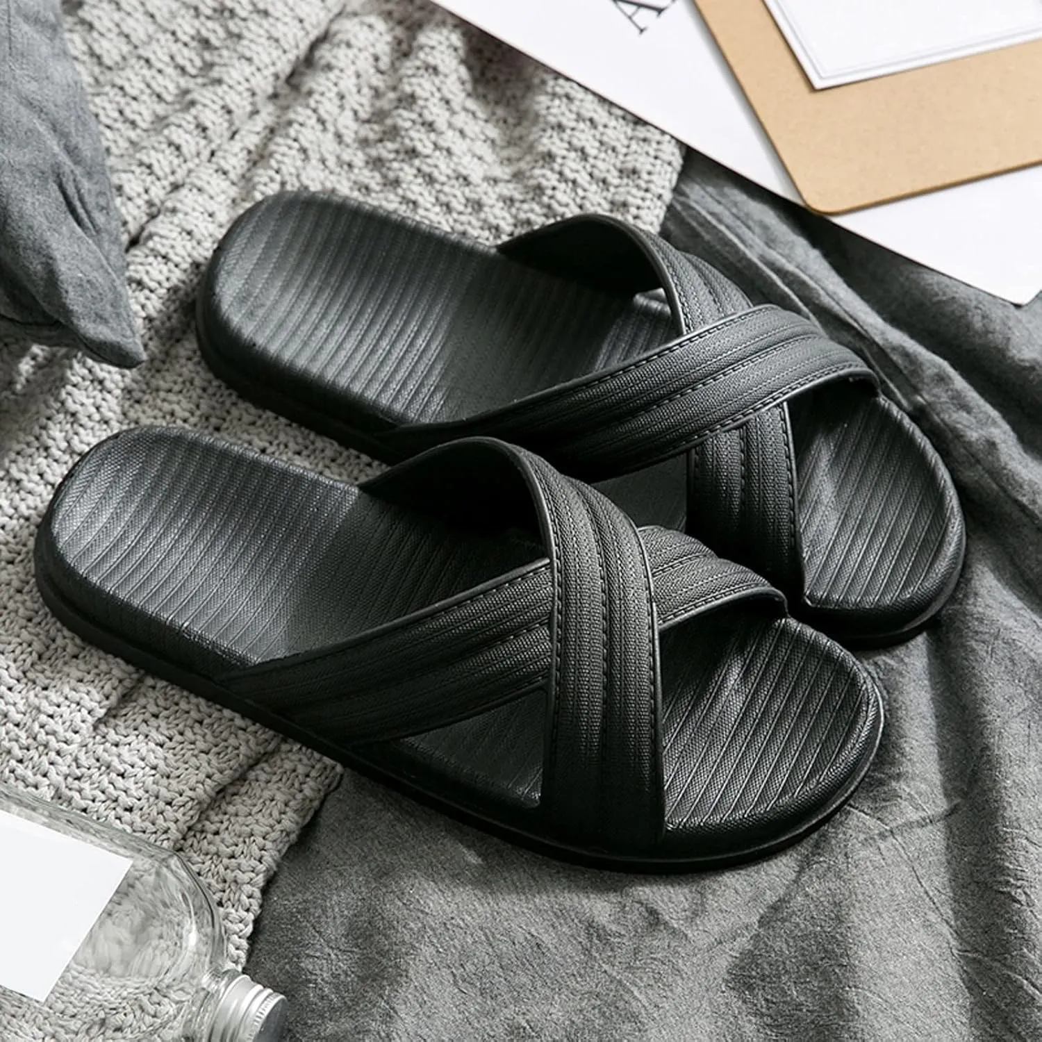 Shower Sandals Shower Shoes with Drainage Holes Non Slip Summer Bathroom Indoor House Slippers with Drain Holes