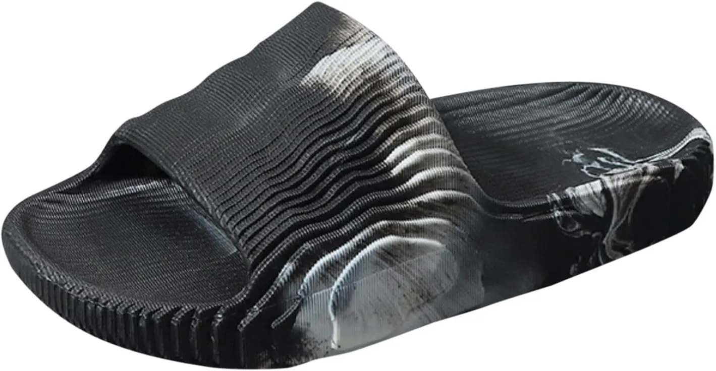 Shower Slippers Men Non Slip Quick Drying Shower Slides Sandals House Shoes with Low Arch Support