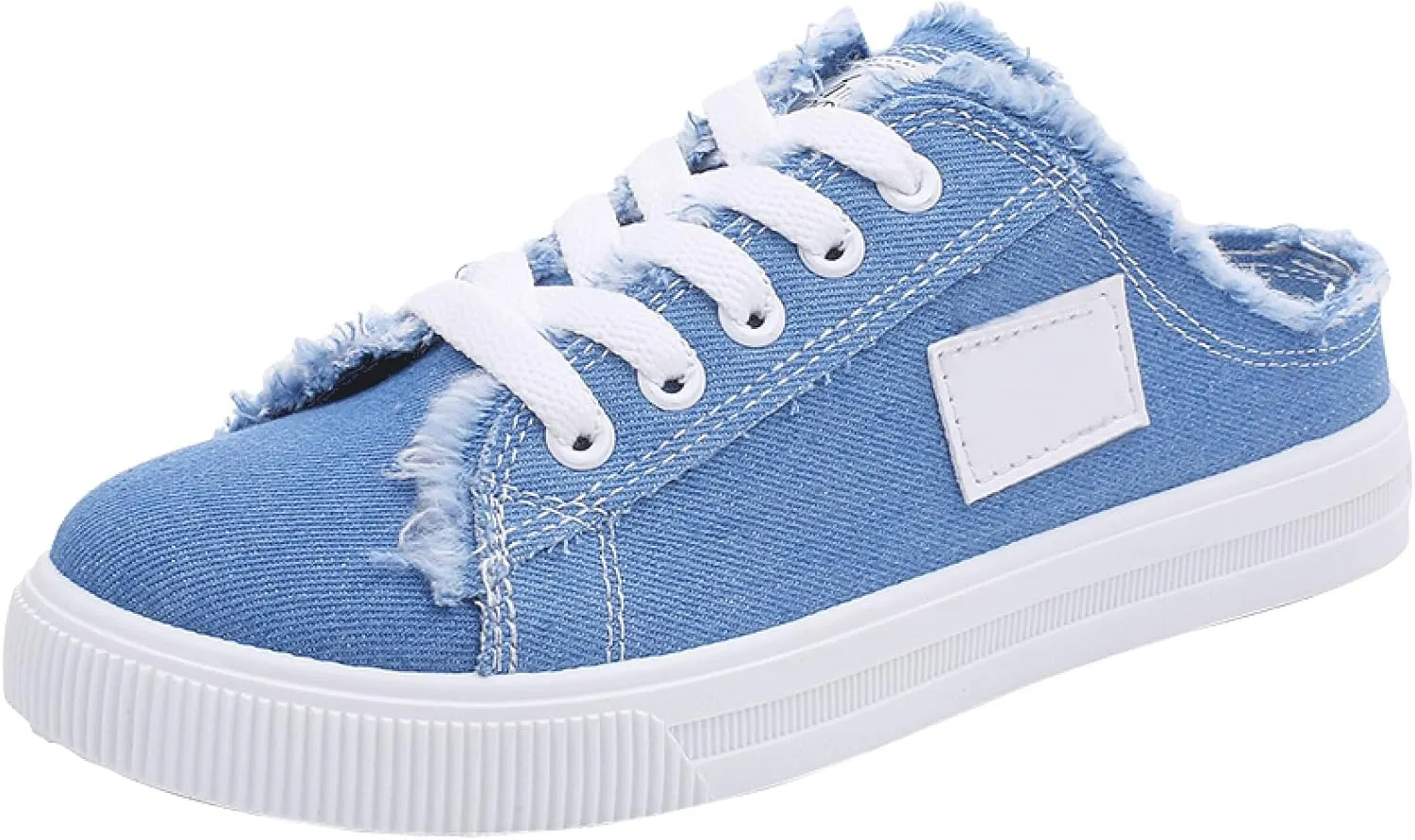 Slip On Sneakers Women Canvas Shoes Women's Mules & Clogs Fashion Comfortable Mules Womens Non Slip Loafers Casual Backless Shoes Slip On Shoe