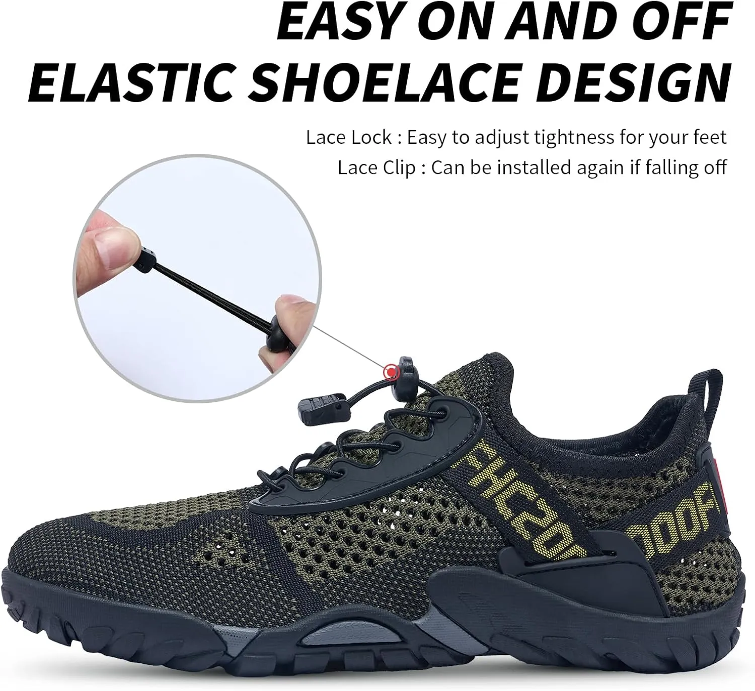 SOBASO Water Shoes Men Hiking Quick Dry Aqua Barefoot Swim Beach Shoes for Pool Hike Surf Sport Yoga Diving Sailing Travel Adult Unisex