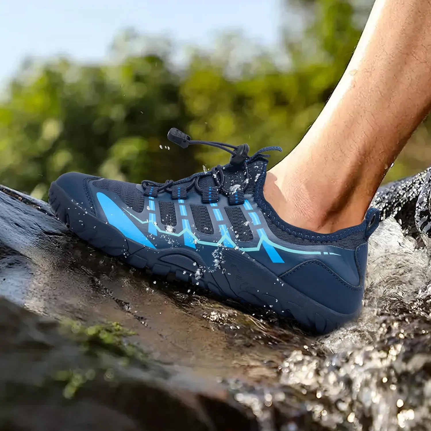 SOBASO Water Shoes Men Hiking Quick Dry Aqua Swim Beach River Barefoot Shoes for Boat Hike Surf Sport Yoga Diving Sailing Travel Adult Unisex