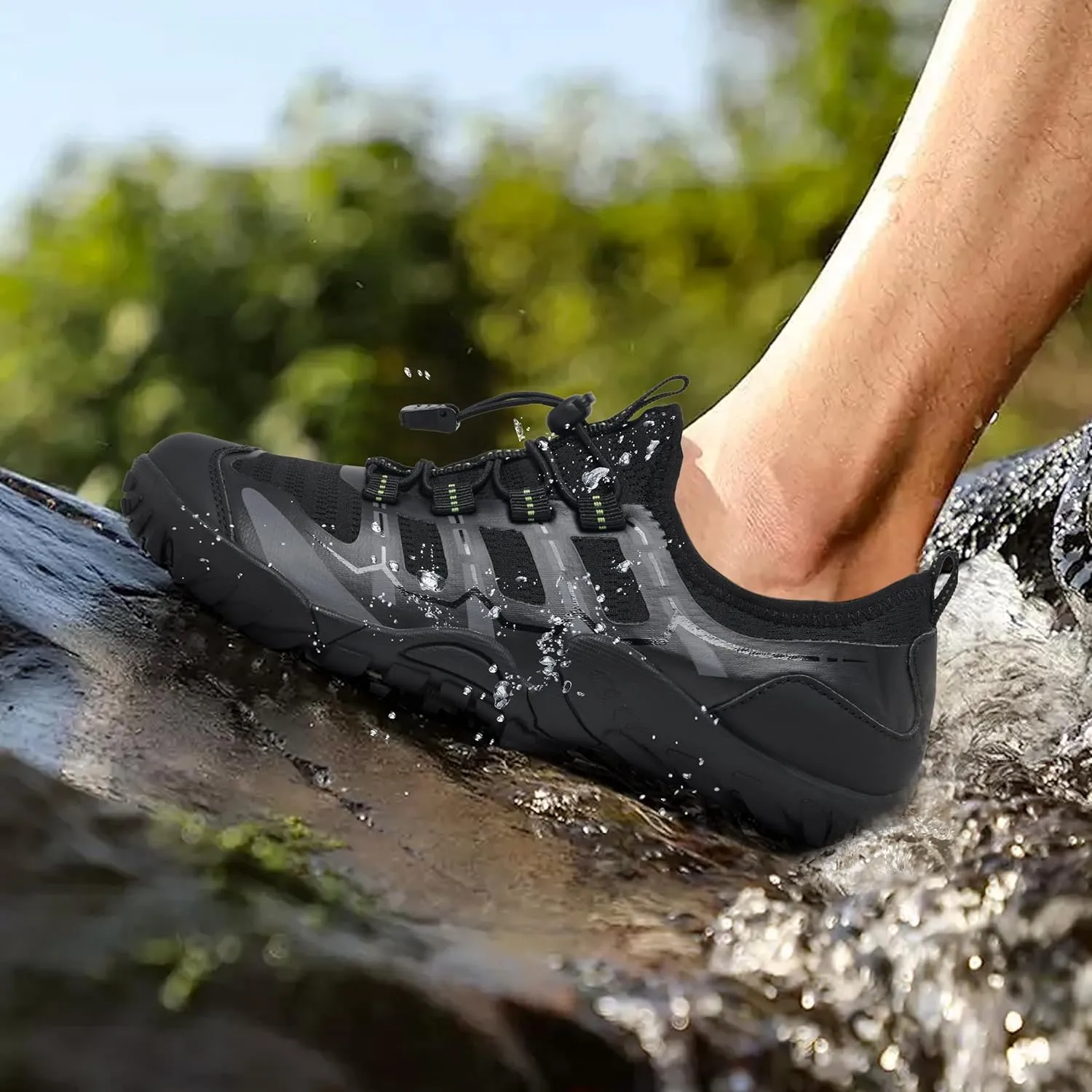 SOBASO Water Shoes Men Hiking Quick Dry Aqua Swim Beach River Barefoot Shoes for Boat Hike Surf Sport Yoga Diving Sailing Travel Adult Unisex