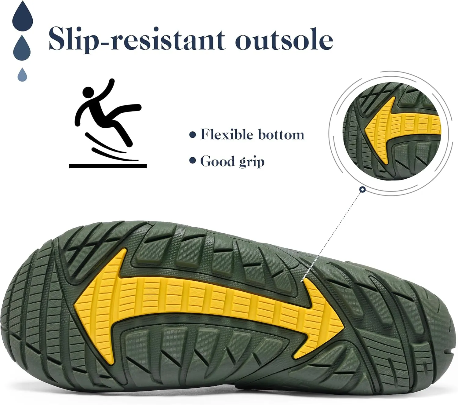 SOBASO Water Shoes Men Hiking Quick Dry Aqua Swim Beach River Barefoot Shoes for Boat Hike Surf Sport Yoga Diving Sailing Travel Adult Unisex