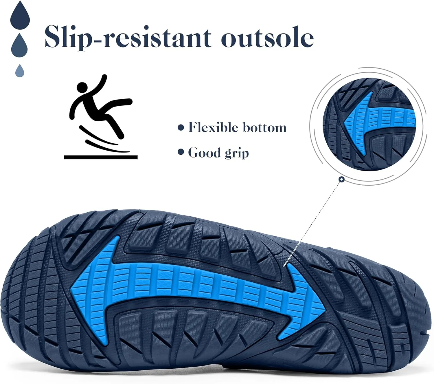 SOBASO Water Shoes Men Hiking Quick Dry Aqua Swim Beach River Barefoot Shoes for Boat Hike Surf Sport Yoga Diving Sailing Travel Adult Unisex