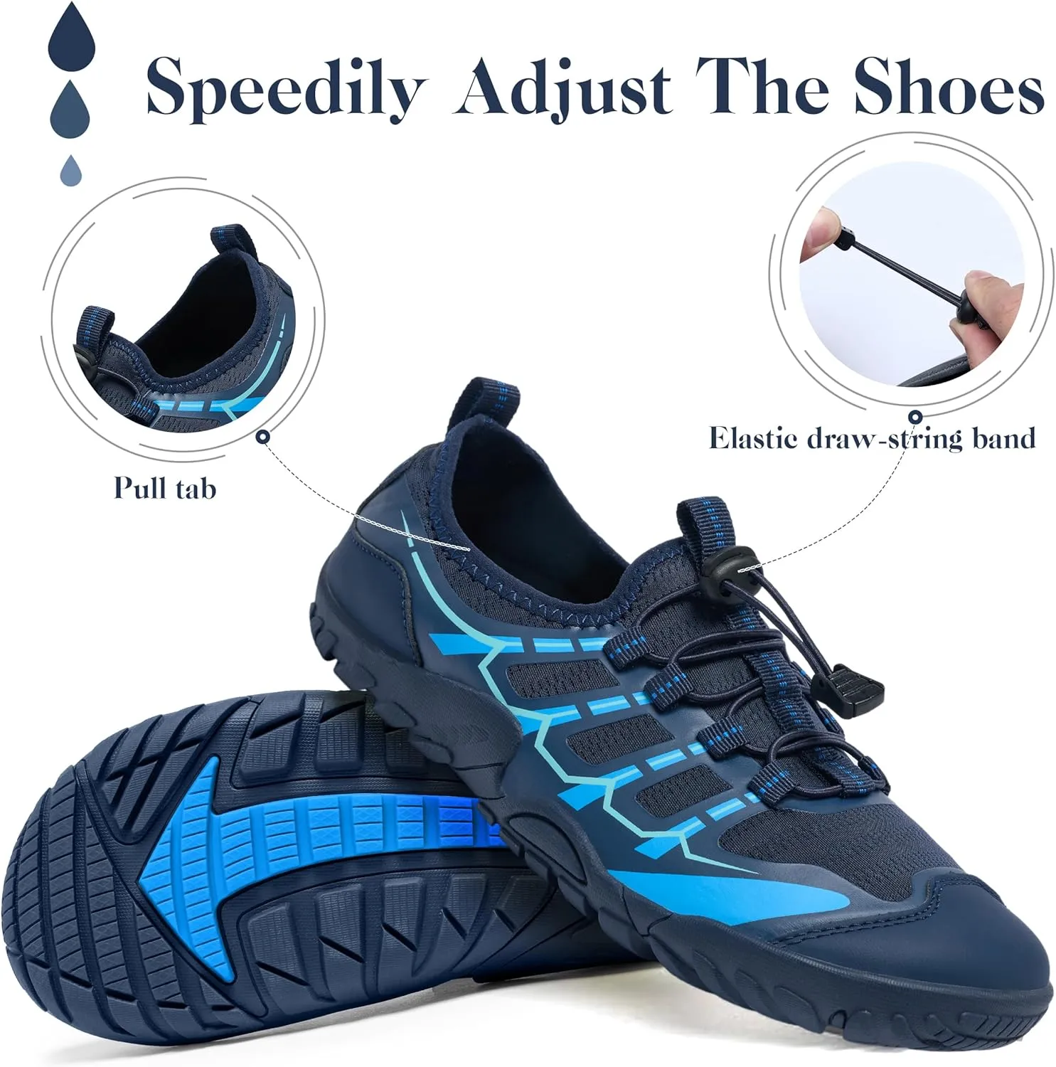 SOBASO Water Shoes Men Hiking Quick Dry Aqua Swim Beach River Barefoot Shoes for Boat Hike Surf Sport Yoga Diving Sailing Travel Adult Unisex