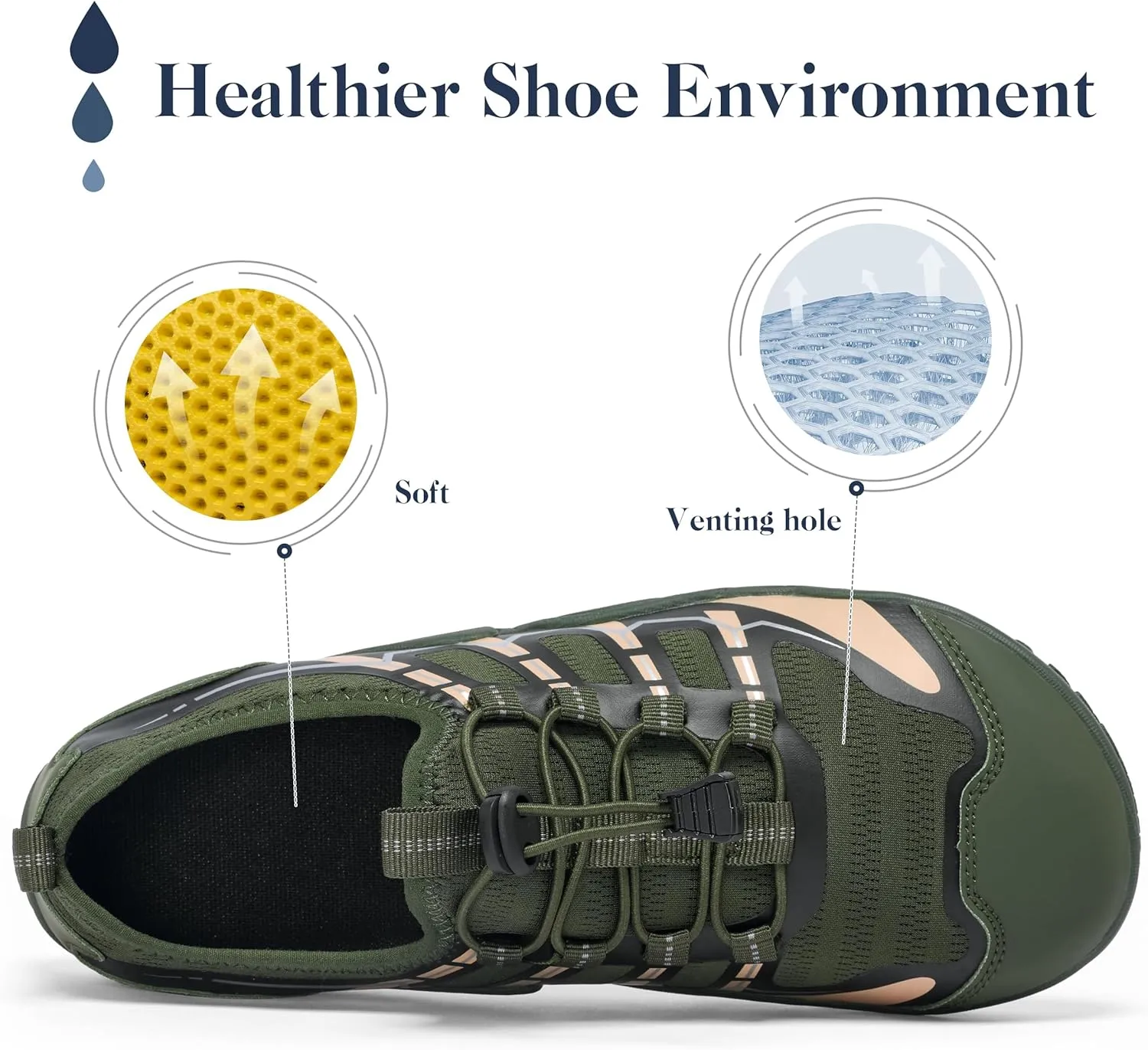 SOBASO Water Shoes Men Hiking Quick Dry Aqua Swim Beach River Barefoot Shoes for Boat Hike Surf Sport Yoga Diving Sailing Travel Adult Unisex