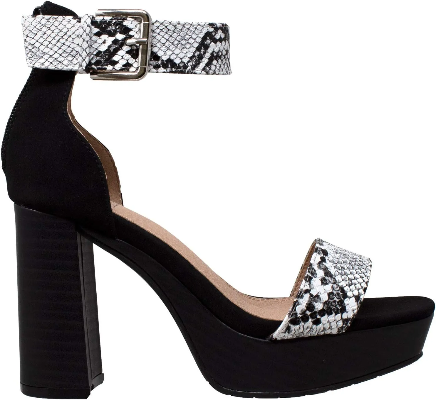 SOBEYO Women's Platform Sandals Ankle Strap Chunky Block High Heels Open Toe Shoes