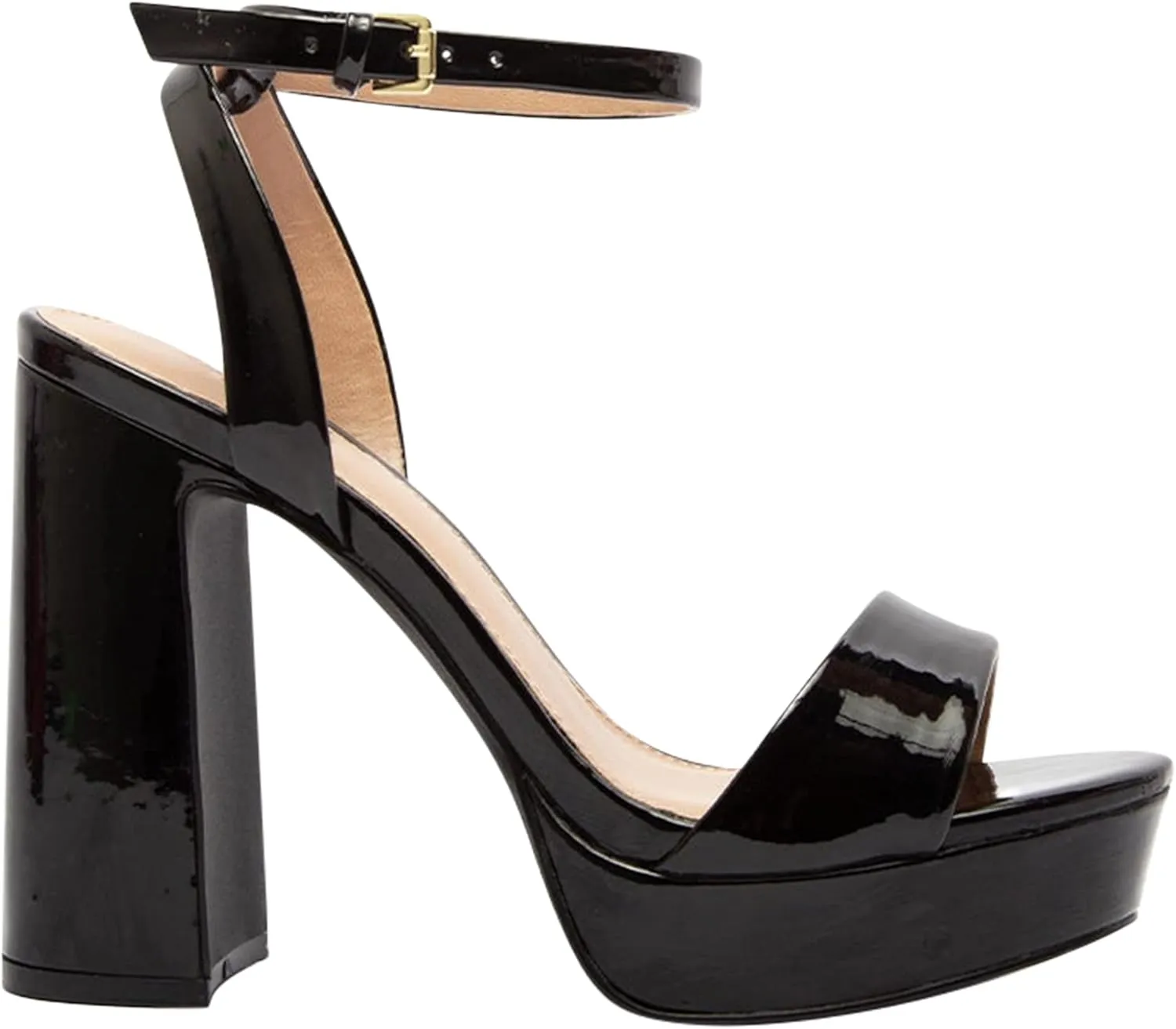 SOBEYO Women's Platform Sandals Ankle Strap Chunky Block High Heels Open Toe Shoes