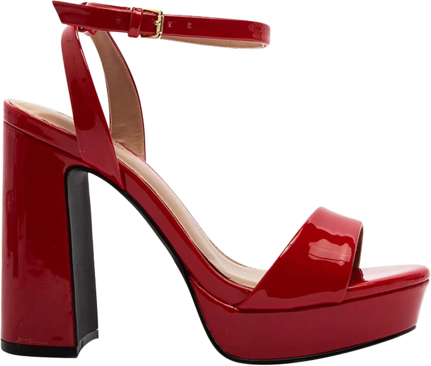 SOBEYO Women's Platform Sandals Ankle Strap Chunky Block High Heels Open Toe Shoes