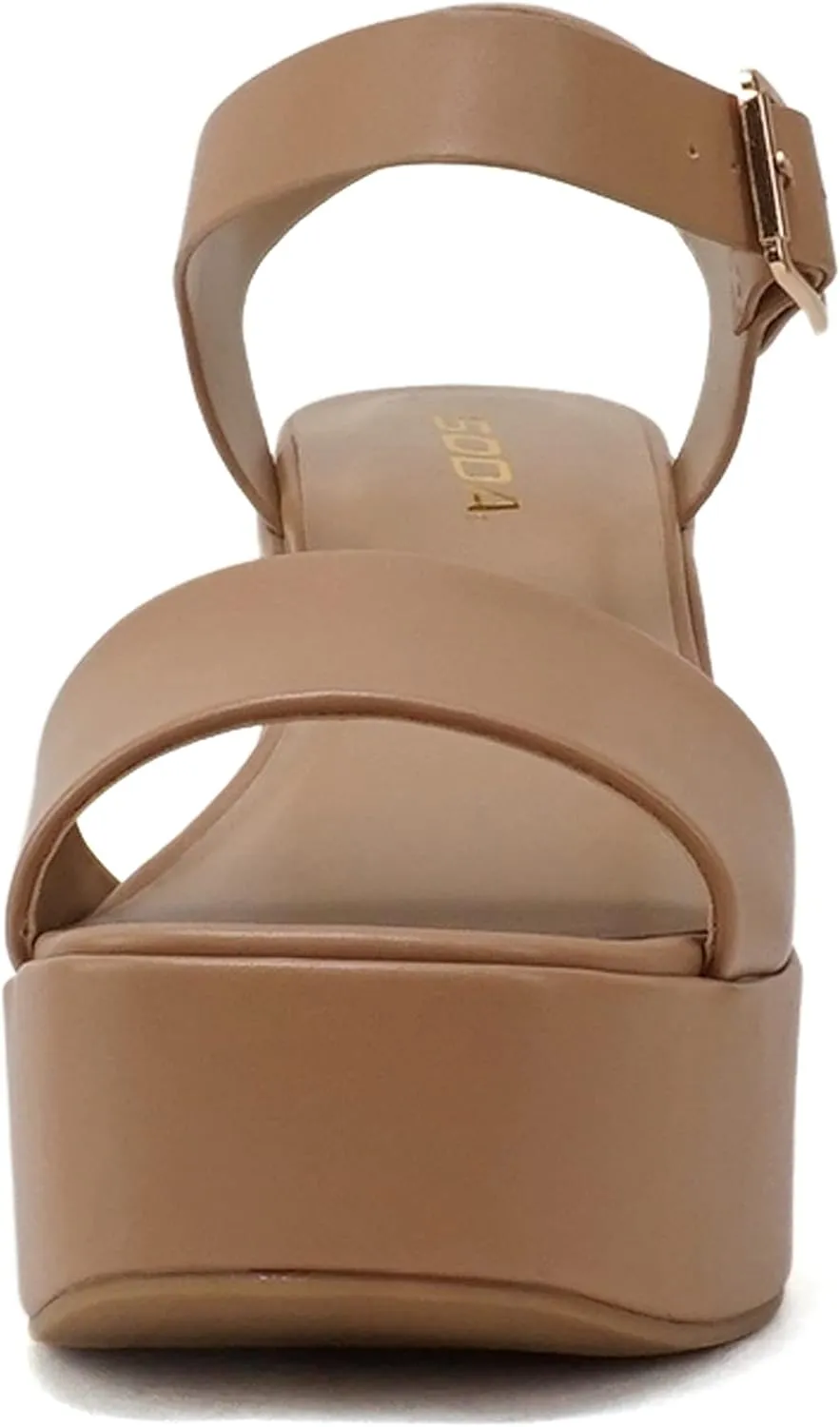 Soda Launch ~ Women Open Toe Ankle Strap Platform Chunky High Heeled Sandal